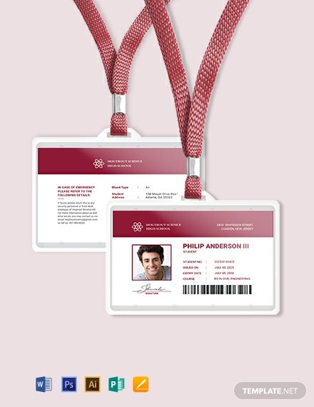 free student id template